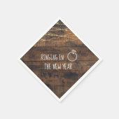 新年のお祝いエンゲージメントパーティー スタンダードカクテルナプキン (角)