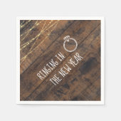 新年のお祝いエンゲージメントパーティ スタンダードカクテルナプキン (正面)