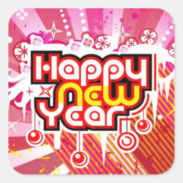新年のお祝いシール スクエアシール