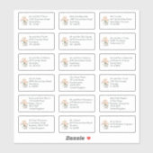 新年のお祝い個人受取人名住所 シール (シート)