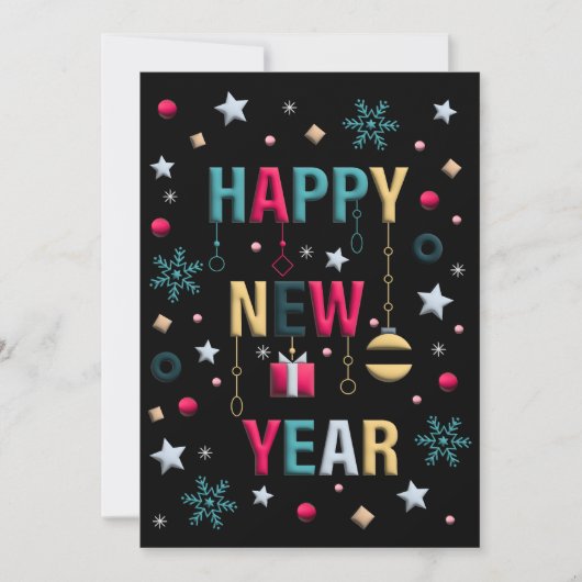 新年のお祝い 招待状 (正面)