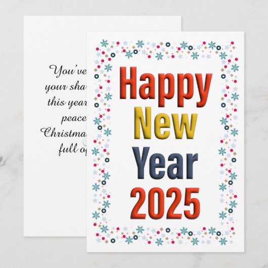 新年のお祝い 招待状 (正面/裏面)