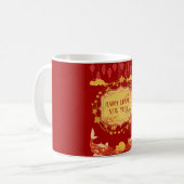 新年のお祝い：歓喜の夜 コーヒーマグカップ (正面左)