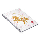 新年のお祝い 馬と桜♡ ノートブック (右側)