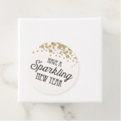 新年のきらめくシャンパンメッセージカード フェイバータグ (インサイチュ)