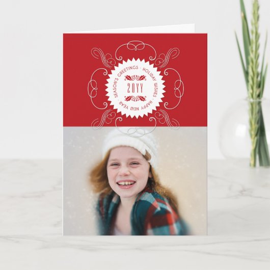 新年のご挨拶 シール写真 シーズンカード (正面)