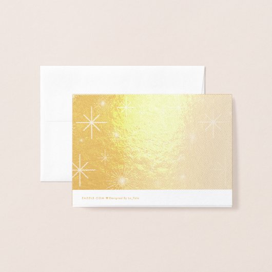 新年のご案内 - ハッピーニューイヤー 箔カード (裏面封筒付き)