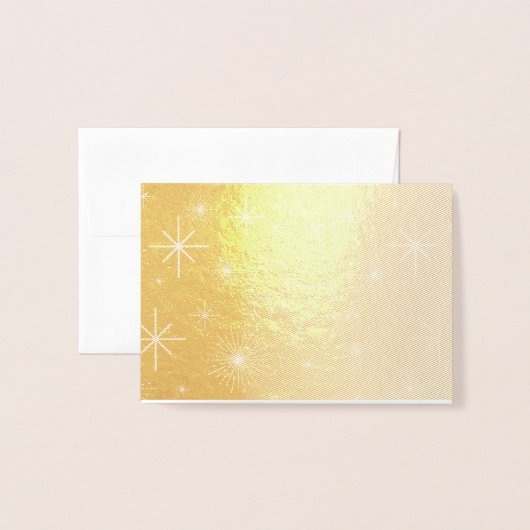 新年のご案内 - ハッピーニューイヤー 箔カード (封筒付き正面)