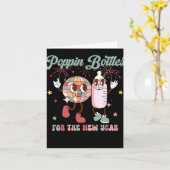 新年のための Pn ボトル、マザー ベイビー ナース カード (黄色い花)