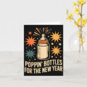 新年のための Pn ボトル 新年おめでとうございます お母さん カード (黄色い花)