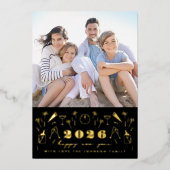 新年のアイコン写真 箔シーズンカード (正面)