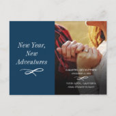 新年のアドベンチャーモダンは日付を保存 案内ポストカード (正面)