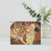 新年のアンティーク父の時間 シーズンポストカード (スタンド正面)