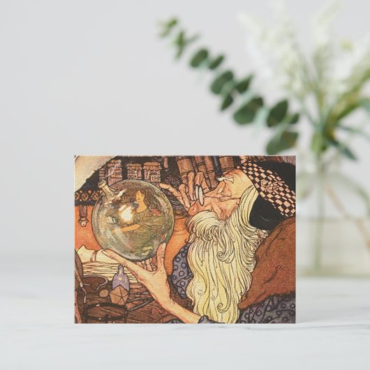 新年のアンティーク父の時間 シーズンポストカード (スタンド正面)