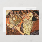 新年のアンティーク父の時間 シーズンポストカード (正面/裏面)