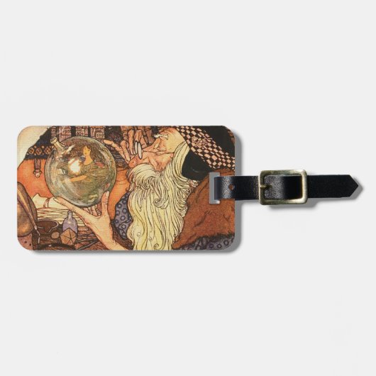 新年のアンティーク父の時間 ラゲッジタグ (正面横)