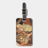 新年のアンティーク父の時間 ラゲッジタグ (正面縦)