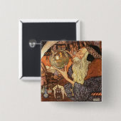 新年のアンティーク父の時間 缶バッジ (正面&裏面)