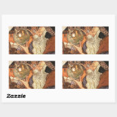 新年のアンティーク父の時間 長方形シール (シート)