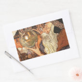 新年のアンティーク父の時間 長方形シール (封筒)