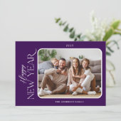 新年のエレガンスシンプル写真 シーズンカード (スタンド正面)