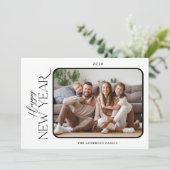 新年のエレガンスシンプル写真 シーズンカード (スタンド正面)