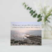 新年のエレガントウェルズ海ショア写真 シーズンポストカード (スタンド正面)