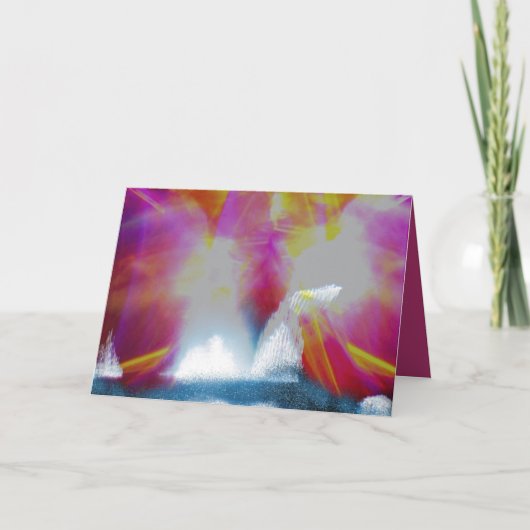 新年のオーロラ・ボレアリスカード サンキューカード (正面)