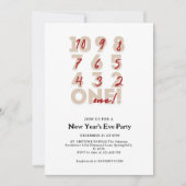 新年のカウントダウン・パーティーへの招待状 招待状 (正面)