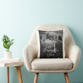 新年のカップル写真名年ブラック＆ホワイト クッション (椅子)