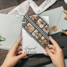 新年のカメラフィルムミニマルコラージュ写真