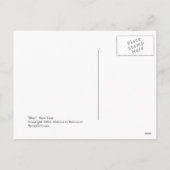 新年のカラフル絵を描風景のオリジナル芸術 シーズンポストカード (裏面)