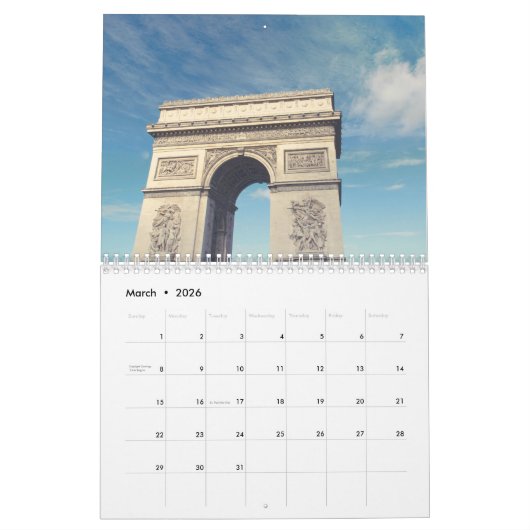 新年のカレンダー カレンダー (3月 2026)