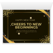 新年のギフトカード：新たなスタート (内部横(下))