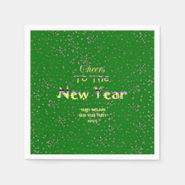 新年のクラフトを祝おう | パーティーグリーン   スタンダードカクテルナプキン