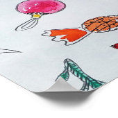 新年のクリスマスの冬 ポスター (角)