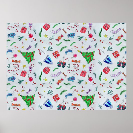 新年のクリスマスの冬 ポスター (正面)