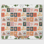 新年のクリスマスラッピング紙 ラッピングペーパー (フラット)