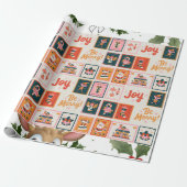 新年のクリスマスラッピング紙 ラッピングペーパー (アンロールド)