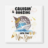 新年のクルージングとブージング休暇のマッチング マグネット (正面)