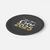 新年のクルー2025いとこ家族の一致クルー ペーパープレート (アングル)