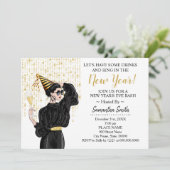 新年のグリッターでリングや輪に飲もう 招待状 (スタンド正面)