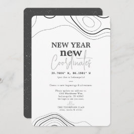 新年のコーディネート灰色の動きの発表 シーズンカード