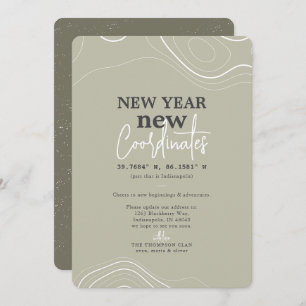 新年のコーディネート緑の動きの発表 シーズンカード