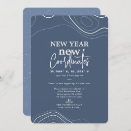 新年のコーディネート青い動きの発表 シーズンカード