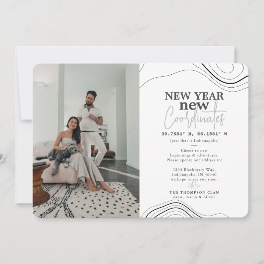 新年のコーディネートPhotoGrayの移動発表 シーズンカード (正面)