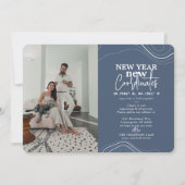 新年のコーディネートPic Blue Moving Announcement シーズンカード (正面)