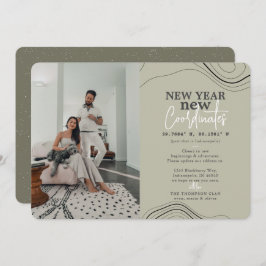 新年のコーディネートPic Green Moving Announcement シーズンカード