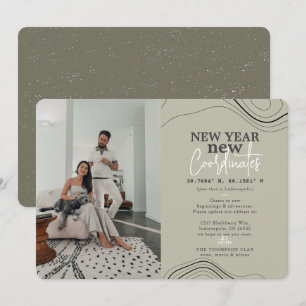 新年のコーディネートPic Green Moving Announcement シーズンカード