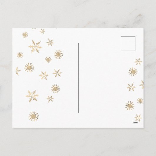 新年のシックなパーソナライズされたはがき シーズンポストカード (裏面)